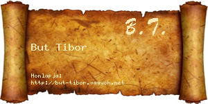 But Tibor névjegykártya